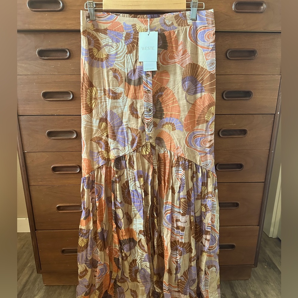 NWT Weste Button Front Maxi Skirt - Size M *NWT